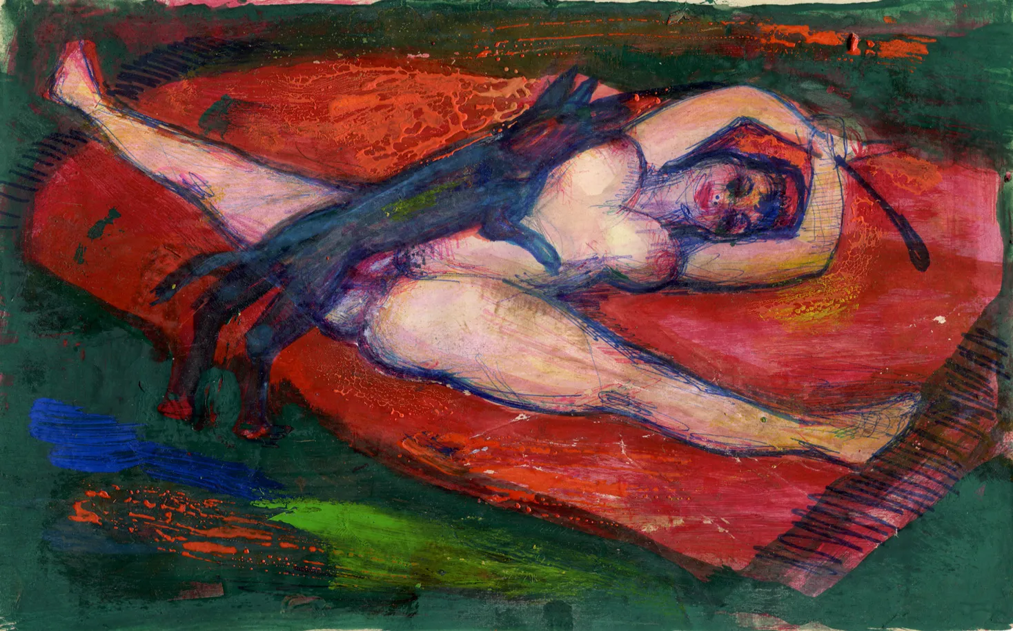 Dog - Nude - Woman