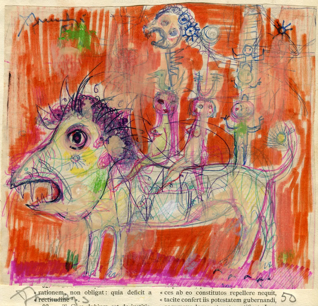 Animal - Circus - Dated - Nude - Signed - Woman