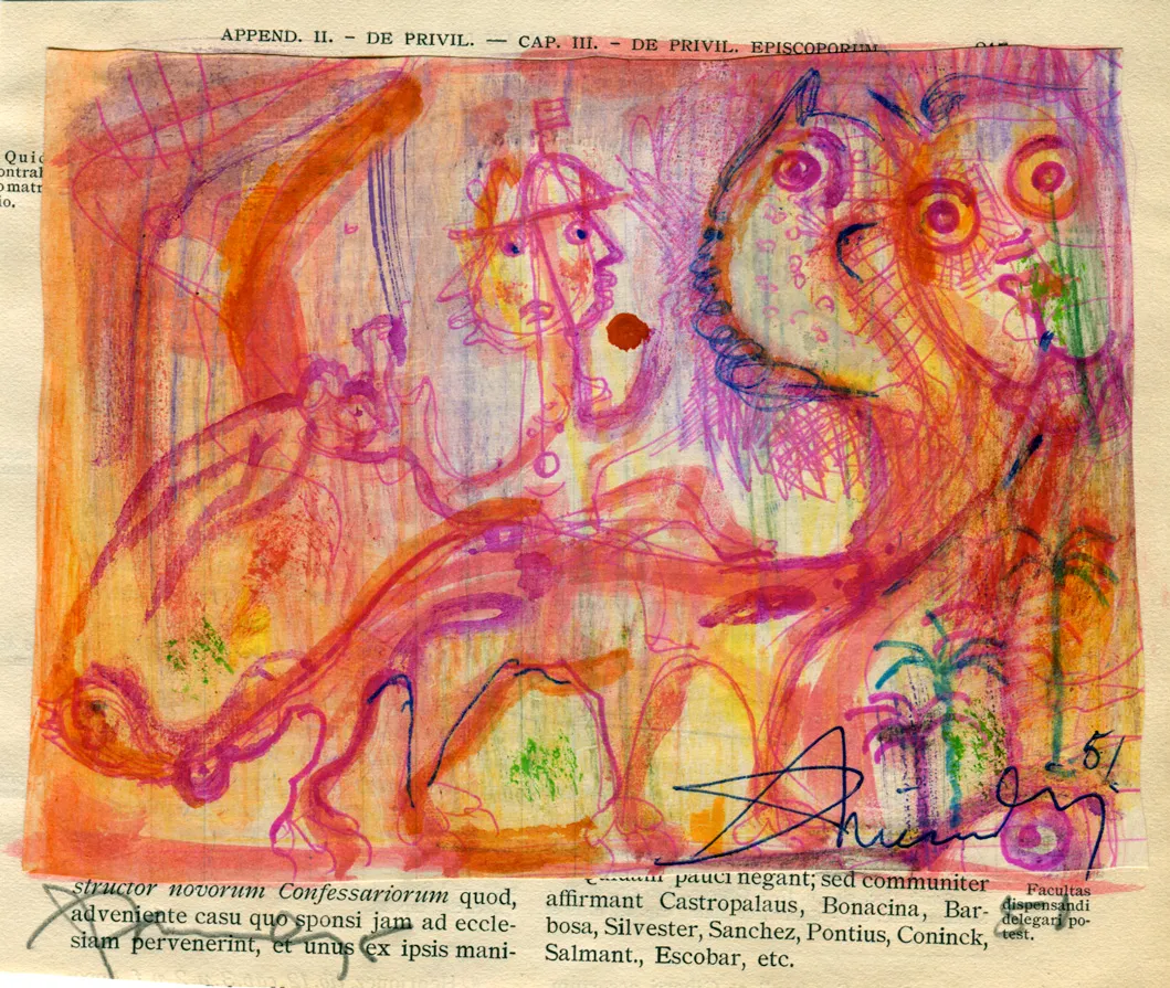 Animal - Circus - Dated - Man - Signed