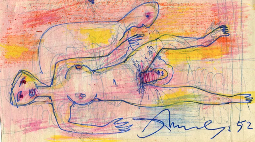 Birth - Dated - Man - Nude - Signed - Woman