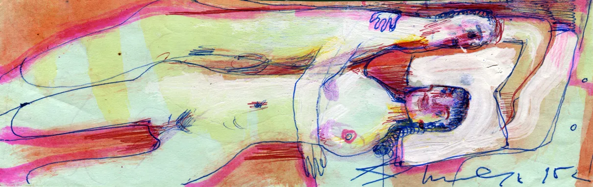 Couple - Dated - Man - Nude - Signed - Woman
