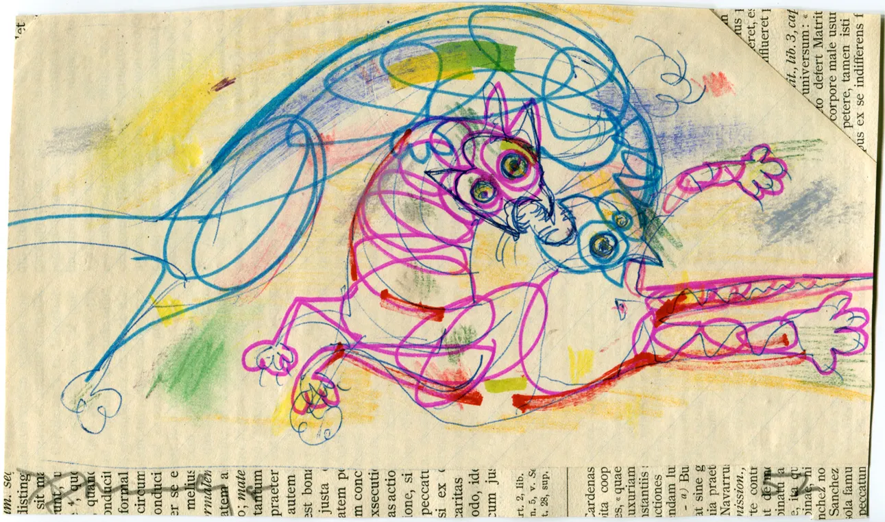 Animal - Cat - Dated - Signed