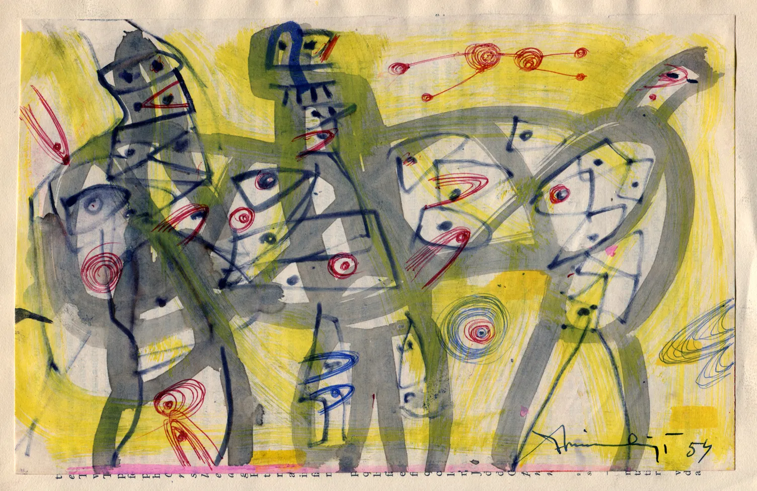 Dated - Figure - Signed