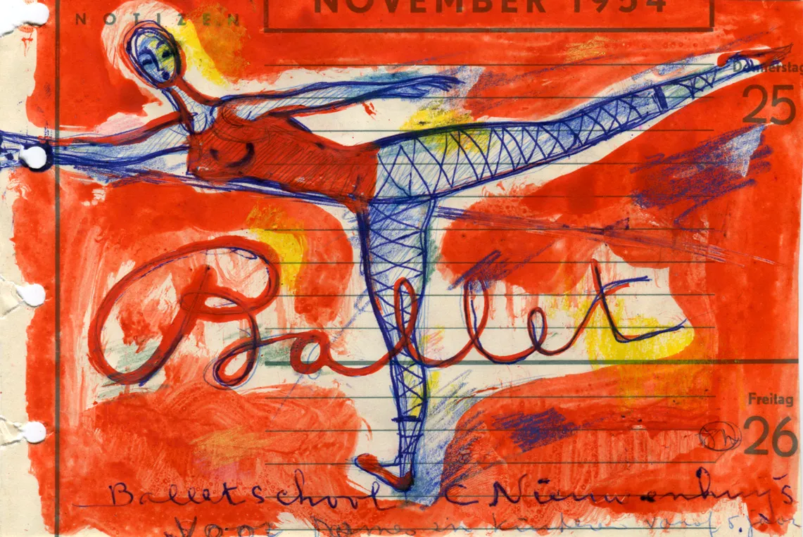 Ballet - Dated - Signed - Woman