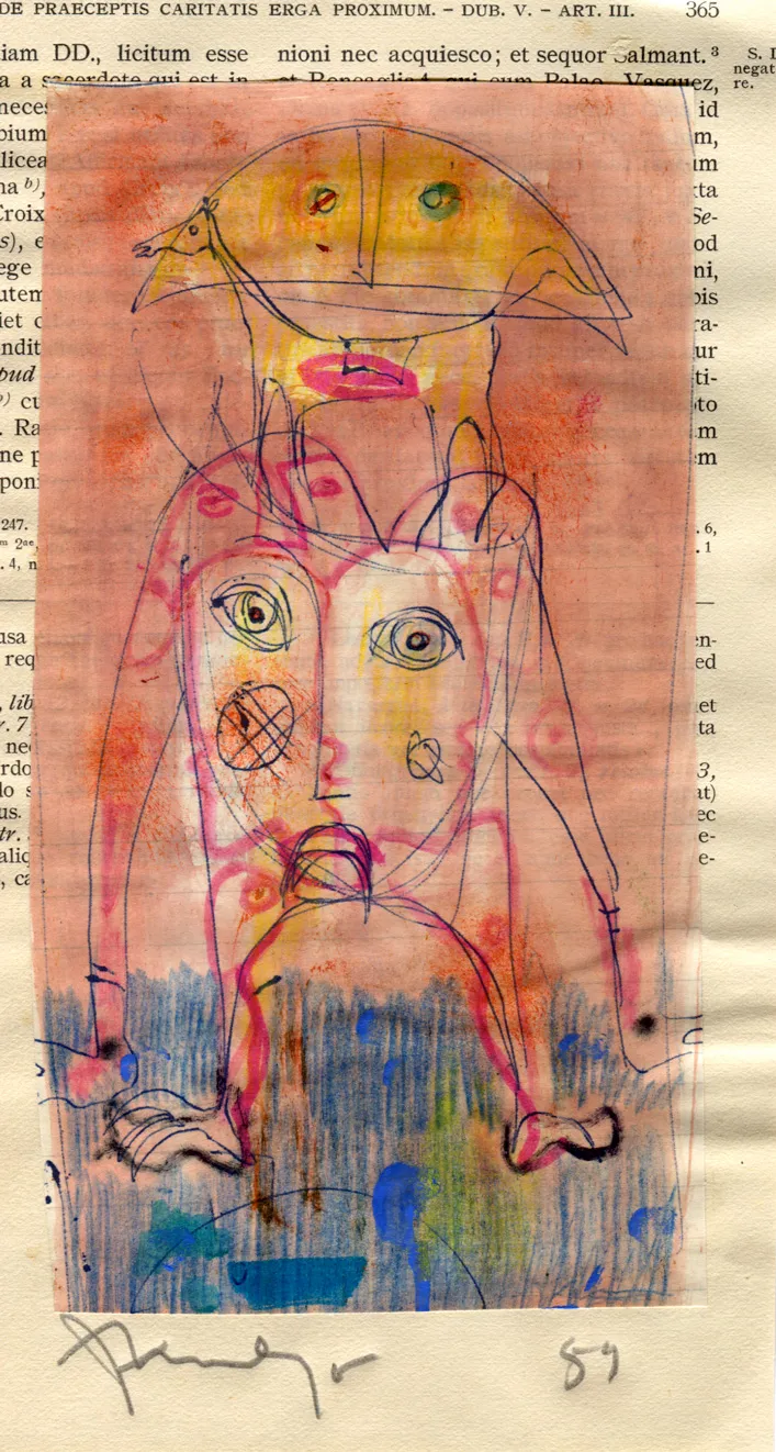 Animal - Construction - Dated - Horse - Man - Signed