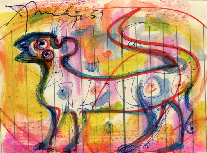 Animal - Cat - Dated - Signed