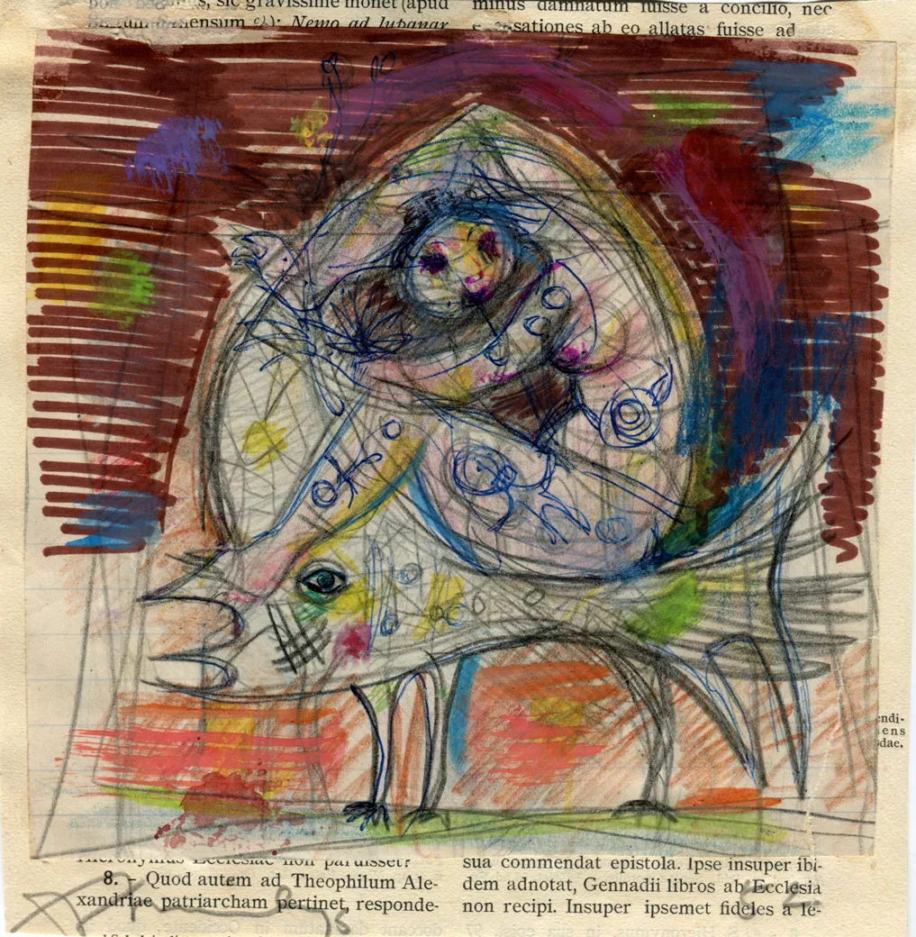Animal - Dated - Nude - Signed - Woman