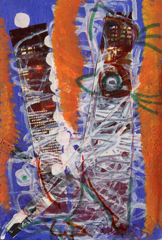 Animal - Cat - Collage - Construction - Figure - Signed