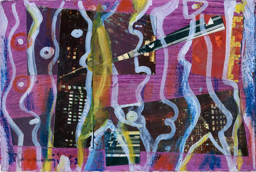 Collage - Dated - Figure - Signed