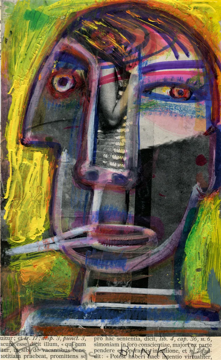 Candy - Collage - Dated - Portrait - Signed