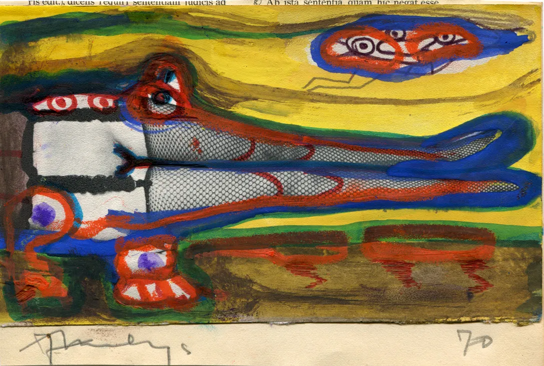 Animal - Candy - Collage - Crocodile - Dated - Signed