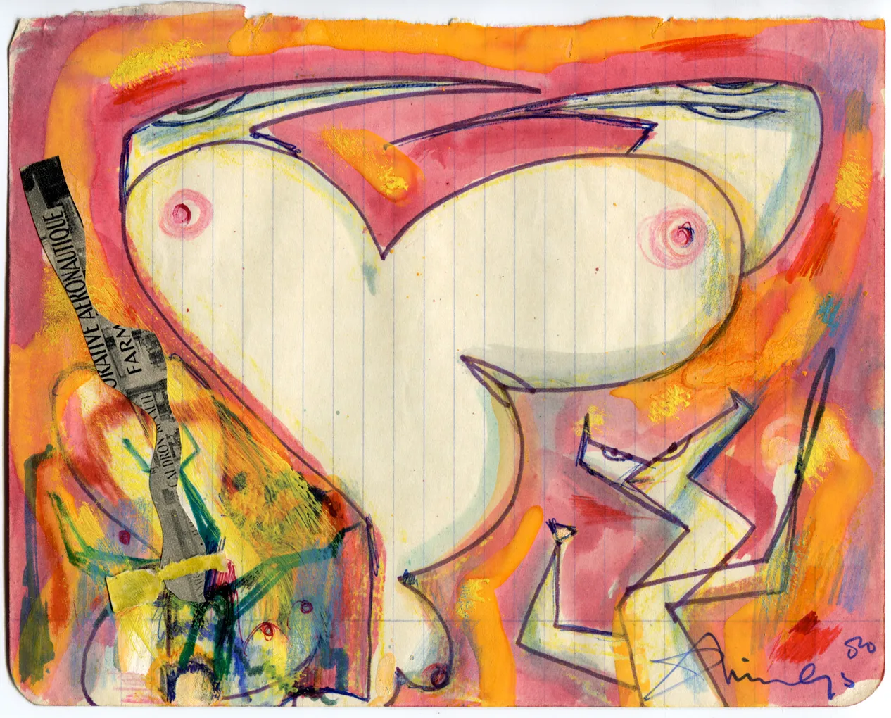 Bird - Collage - Figure - Nude